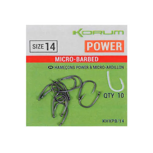 XPERT POWER MICRO BARBED HOOKS - SIZE 10 