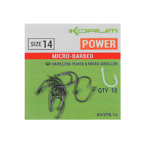 XPERT POWER MICRO BARBED HOOKS - SIZE 12 
