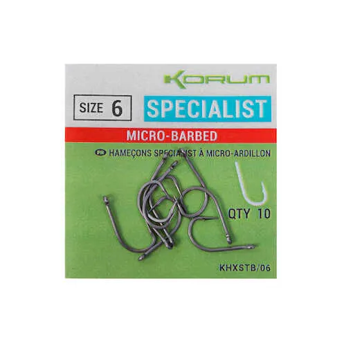 XPERT SPECIALIST MICRO BARBED HOOKS - SIZE 10 