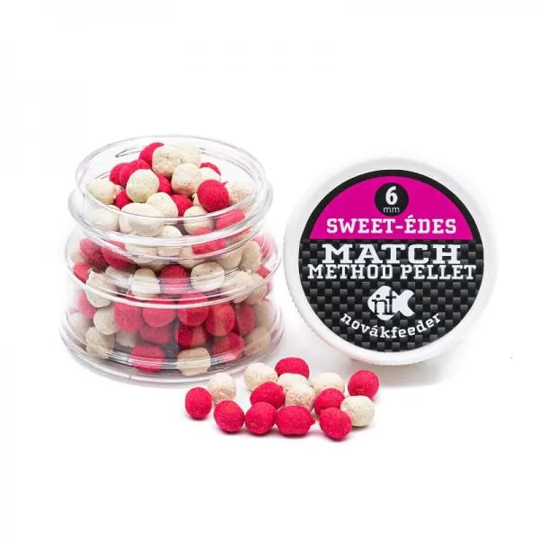 NovákFeeder Match Method Pellet 6mm Pink- Fehér Wafters