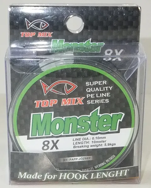 Topmix X8 Monster fonott előke zsinór 0,10mm