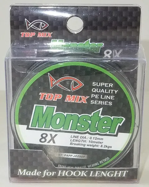 Topmix X8 Monster fonott előke zsinór 0,12mm