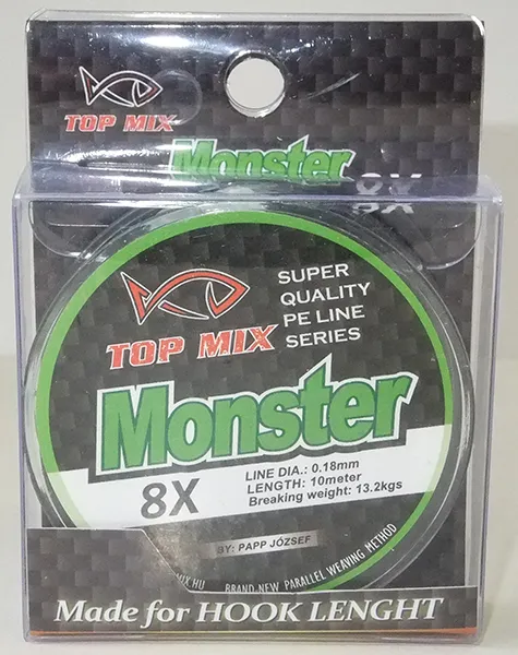 Topmix X8 Monster fonott előke zsinór 0,18mm
