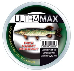 Okuma Ultramax monofil zsinór 2oz Pike 500m 19lbs 9.8kg 0....