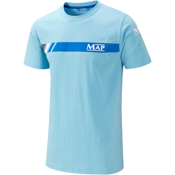 Map graphic t-shirt sky blue (t4106-)